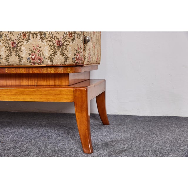 1930s Art Deco Cherrywood and Tapestry Wardrobe attributed to Josef Frank, Austria, 1930s For Sale - Image 5 of 18