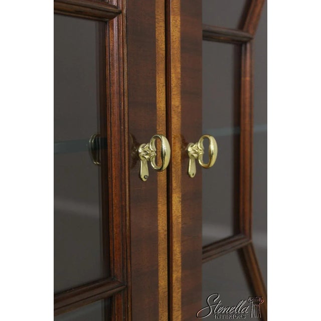 Councill Craftsmen Inlaid Mahogany Breakfront China Cabinet For Sale - Image 10 of 12