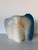 Striking 1988 handcrafted studio pottery vase featuring a freeform sculptural silhouette with an abstract Southwestern-...