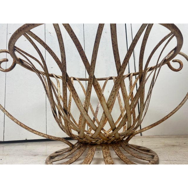 Wrought Iron Basket for Garden or Fireplace, 1960s For Sale - Image 10 of 11