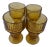 Mid-Century Modern Amber Glasses - Set of 4 For Sale