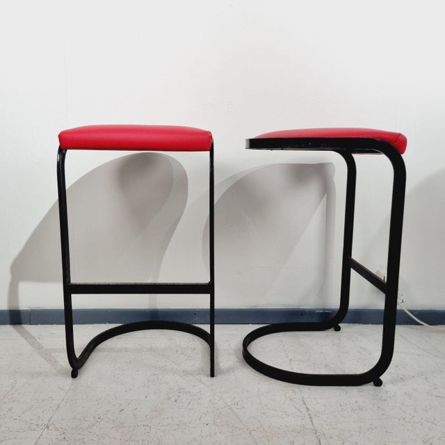 American Bar Stools by Milo Baughman, 1970s, Set of 2 For Sale - Image 6 of 18