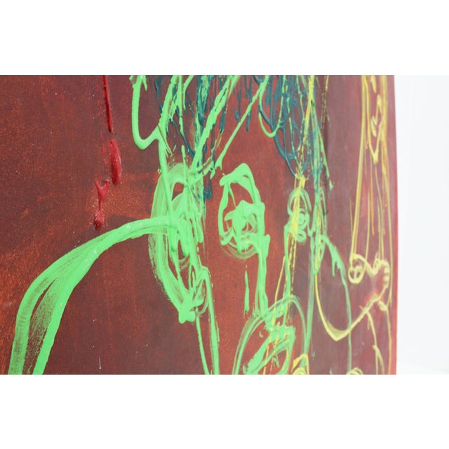 Large Abstract Composition, 1990s, Oil & Acrylic For Sale - Image 3 of 9