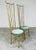 1970s Vintage Pair of Hollywood Regency Gold Gilt Metal Faux Bamboo High Back Chairs For Sale - Image 5 of 10