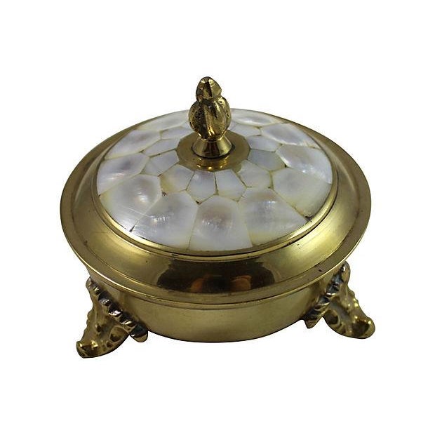 Victorian Mother of Pearl Lid Box For Sale