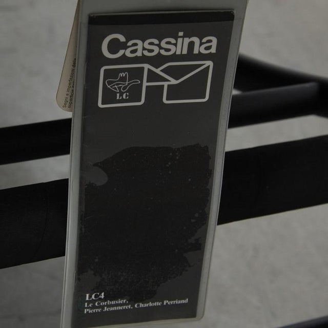 LC4 Chaise Lounge in Black Leather from Le Corbusier, 2000s For Sale - Image 12 of 14