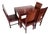 Modernist Table and Chairs in Rosewood, 1970s, Set of 6 For Sale