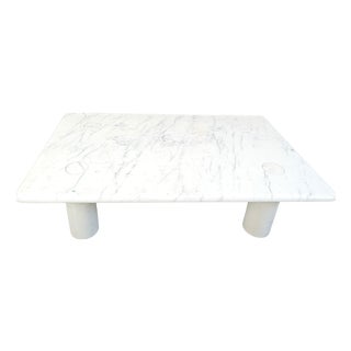 Carrara Marble Coffee Table by Angelo Mangiarotti for Up&Up, Italy, 1970s For Sale