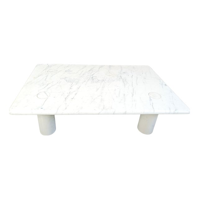 Carrara Marble Coffee Table by Angelo Mangiarotti for Up&Up, Italy, 1970s For Sale