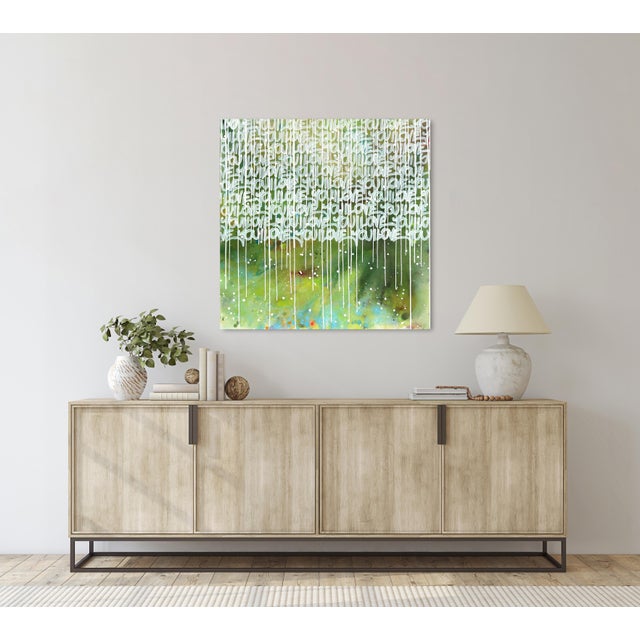 Los Angeles artist Amber Goldhammer paints dramatic abstract compositions in acrylic on canvas featuring energetic...