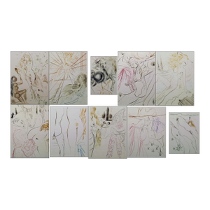 Salvador Dalí Le Décameron (Decameron) 1972 the Complete Set of 10 Etchings