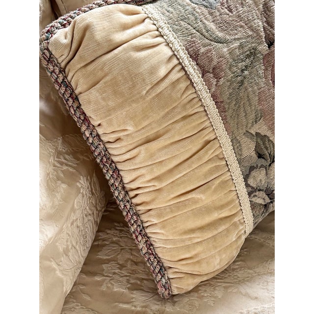 ABC Carpet & Home Abc Carpet & Home Vintage Tapestry Velvet Rose Pillow - 20" X 13" For Sale - Image 4 of 6