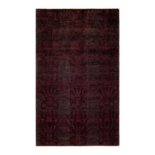 Modern Hand-Knotted Area Rug - Brown, 5' 0" x 8' 2" For Sale