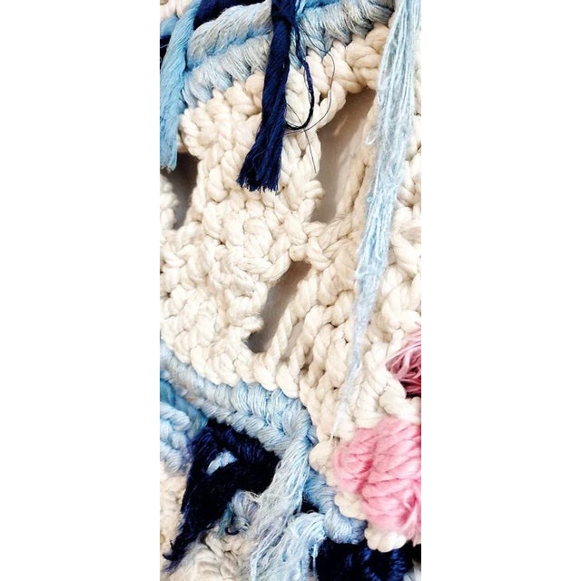 Wood Vintage Spanish Macrame Wall Decor, 1970s. For Sale - Image 7 of 11