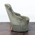 Vintage Green Velvet Lounge Chair With Button-Tufted Back and Fringe Skirt For Sale - Image 4 of 7