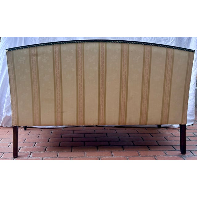 Cream Vintage James River Plantations Federal Style Mahogany Settee by Hickory Chair Co. For Sale - Image 8 of 18