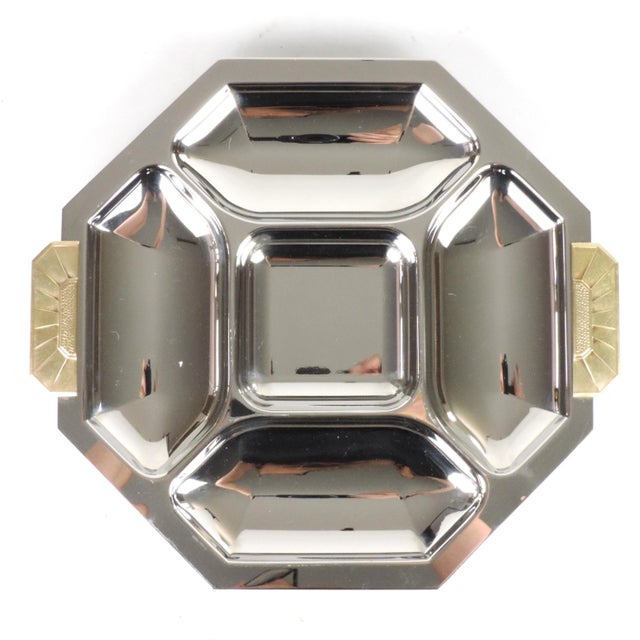 1980s Art Deco Jean Couzon Orfevre Divided Tray For Sale - Image 9 of 9