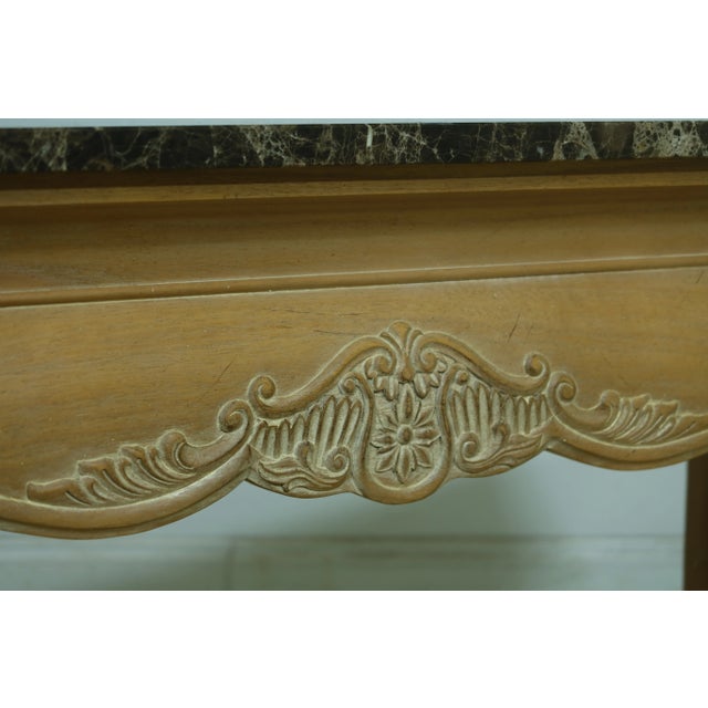 Hekman Furniture Hekman Marble Top French Style Console Sofa Table For Sale - Image 4 of 12