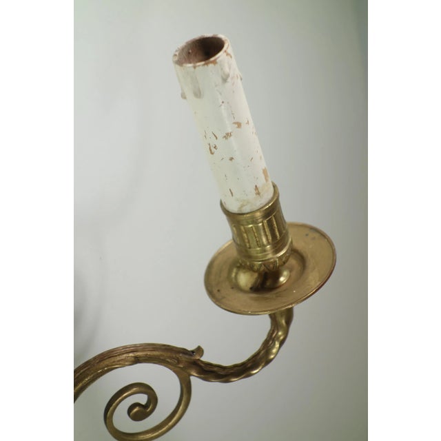 Antique French Bronze Wall Lamp by Marcel Guillemard For Sale - Image 4 of 12