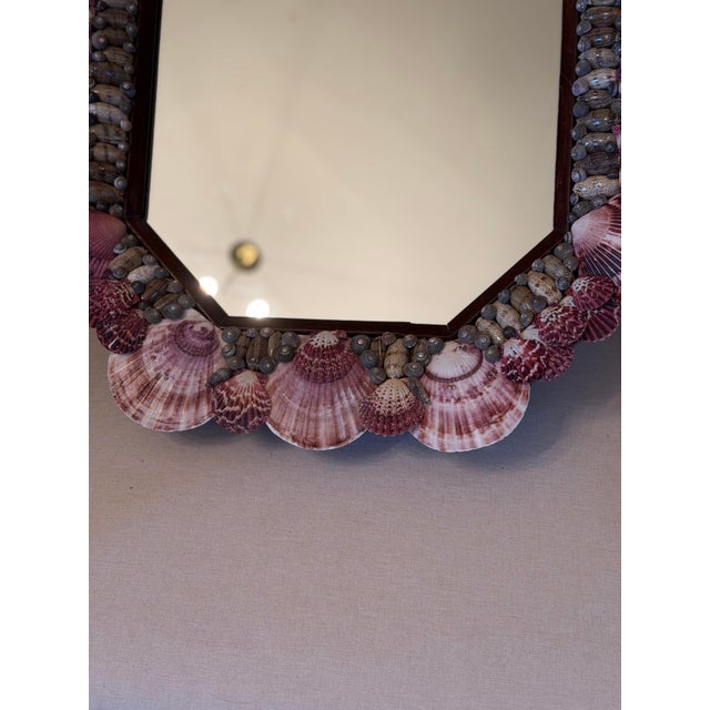 Antique Mirror With Shells For Sale In Charleston - Image 6 of 10