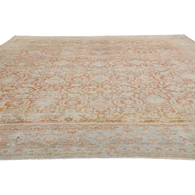 Rustic Antique Persian Mahal Rug, 09'06 X 12'06 For Sale - Image 3 of 10