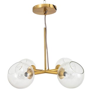 Stilnovo Style Four-Arm Chandelier For Sale
