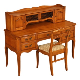 Davis Cabinet Company French Provincial Style Desk With Hutch And Chair For Sale