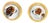 19th Century Victorian 14k Yellow Gold Essex Crystal Reverse Painted Dog Earrings, A Pair For Sale