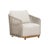 White Alpine Teak Wood Outdoor Arm Chair With Biege Rope Design For Sale - Image 8 of 8