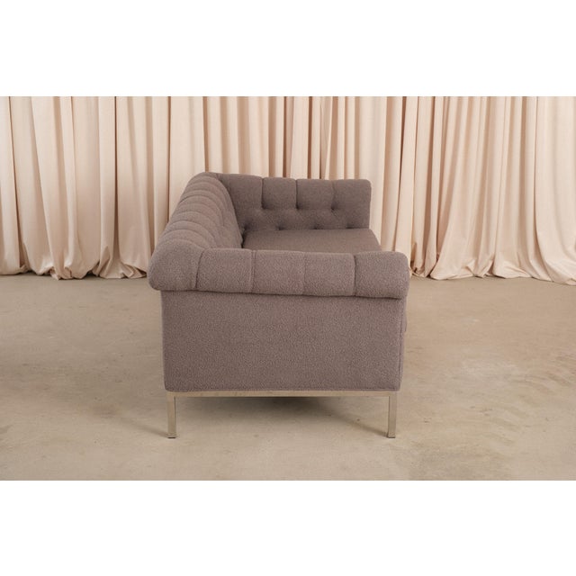 Vintage Rare Dunbar Tuxedo Sofa, Original Label, Attributed Edward Wormley For Sale - Image 9 of 13