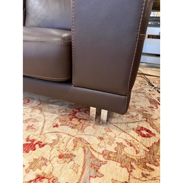 Gamma Arredamenti Quattro Leather Sectional With Chaise Lounge For Sale - Image 9 of 12
