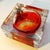 Red Vintage Square Ashtray in Handcrafted Murano Glass by Flavio Poli for Seguso, 1960s For Sale - Image 8 of 11