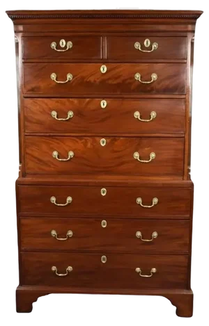 George III Mahogany Chest on Chest, 1800s