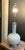 Metal Restoration Hardware Sculptural White High‑Gloss Ceramic Gourd Lamp - Very Heavy - Palm Beach, Grandmillennial & Transitional - See Pics! For Sale - Image 7 of 7