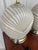 Ceramic Sculptural Postmodern Ivory Ceramic Spiral Shell Table Lamps, 24”h, a Pair For Sale - Image 7 of 11