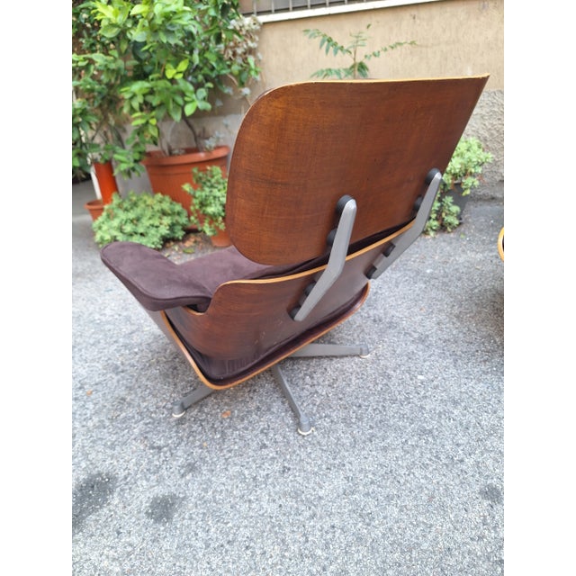 Lounge Chair in Grey Fabric by Charles & Ray Eames for ICF De Padova, 1960s For Sale - Image 4 of 18