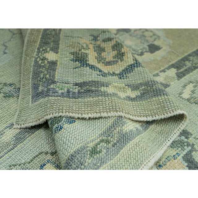 Textile Turkish Oushak Rug 6'1" x 9'1" #19162 For Sale - Image 7 of 8