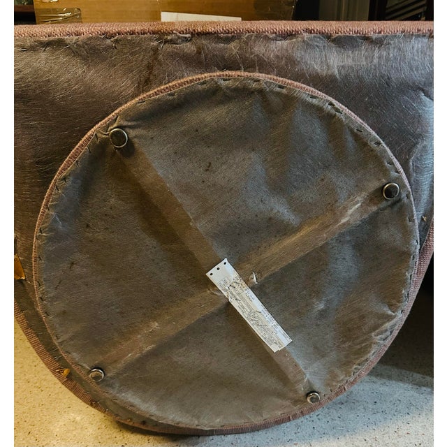 Wood 1980's Palm Beach Rose-Colored Swivel Lounge Chairs by Cachet Furniture- A Pair For Sale - Image 7 of 10