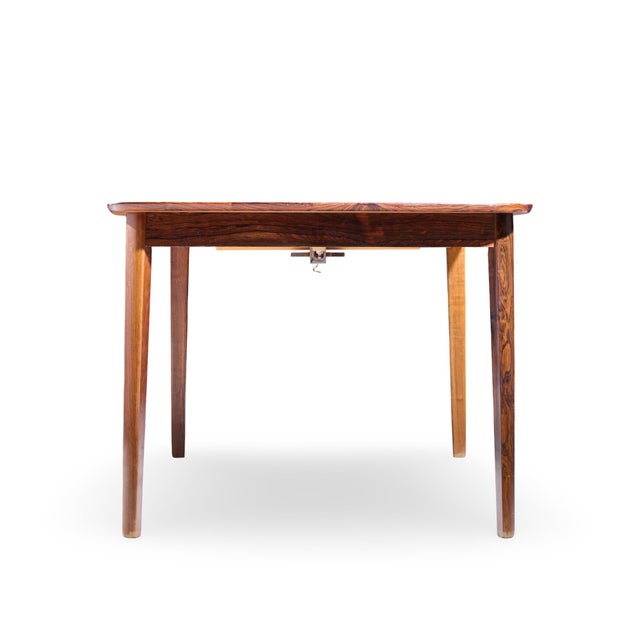 Mid 20th Century Westnofa Mid Century Norwegian Rosewood Hidden Leaf Expanding Dining Table For Sale - Image 5 of 14