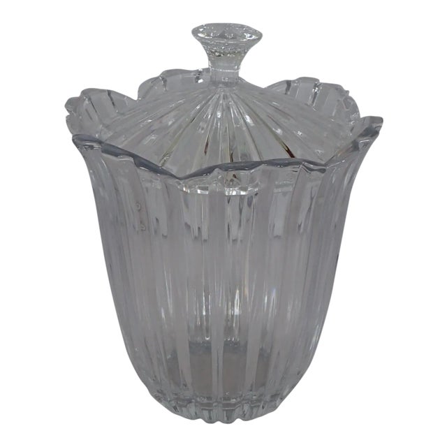 Cut Glass Lidded Ice Bucket/Candy Dish /Decorative Bowl For Sale