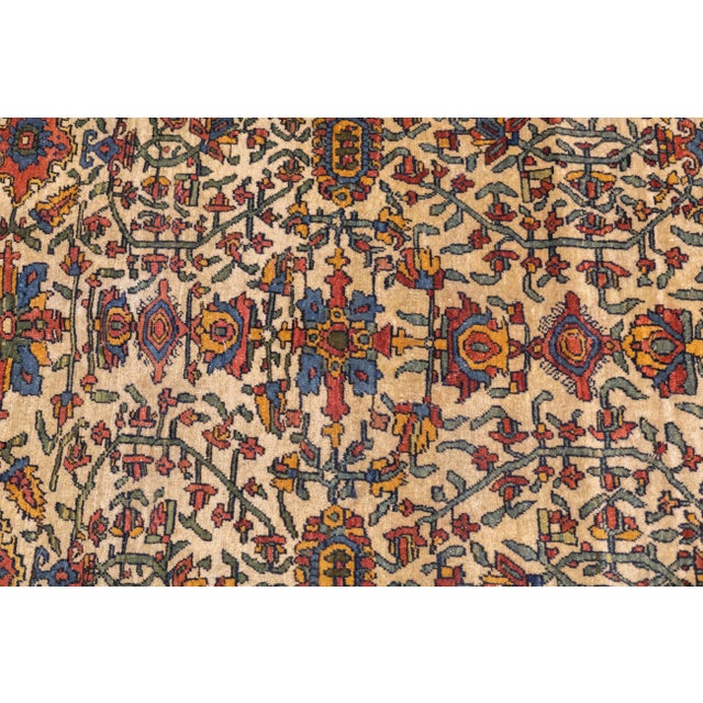 Antique Persian Farahan Sarouk Rug 4'2'' X 6'6'' For Sale - Image 9 of 9