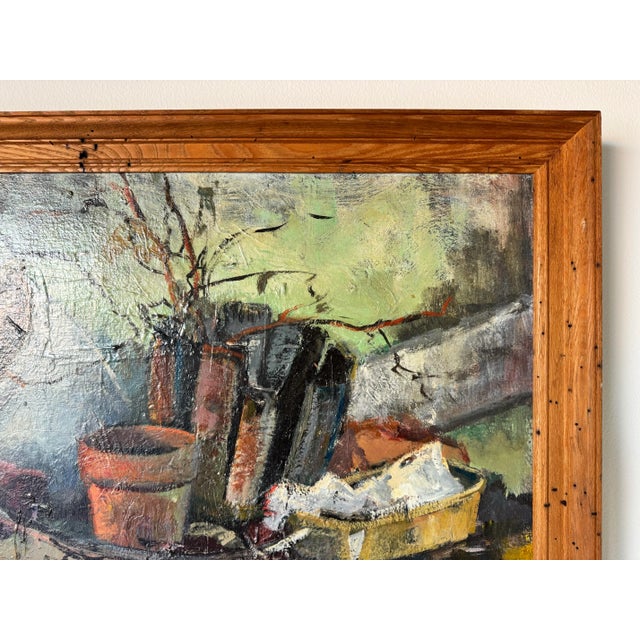 Wood 1960s Vintage Turner Still Life Oil on Canvas Painting, Frame/ Sold For Sale - Image 7 of 12