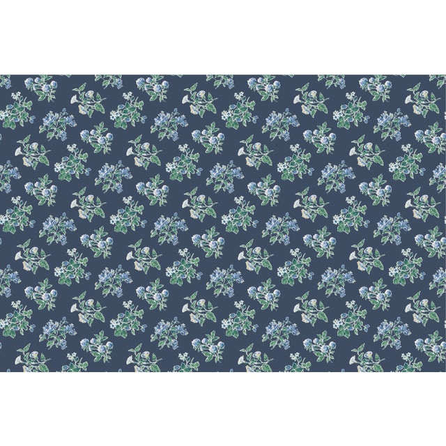 Painswick Hall Indigo Fabric Sample For Sale