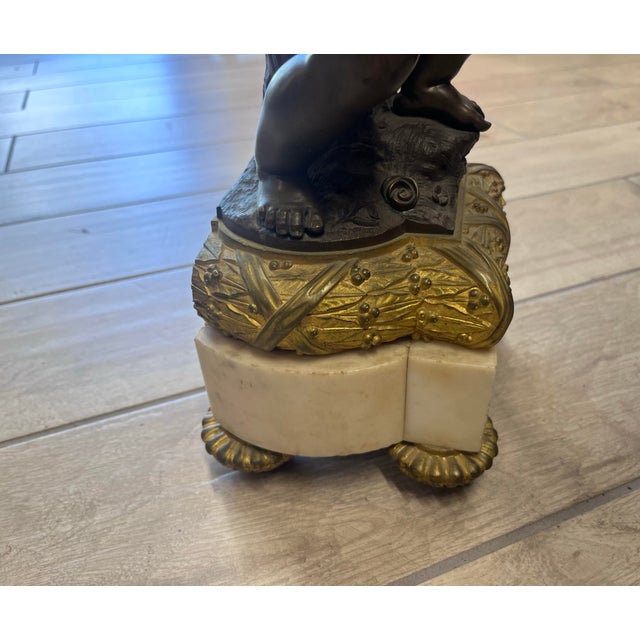 Antique French Louis XVI Style Figural Candelabra Table Lamp For Sale - Image 10 of 10