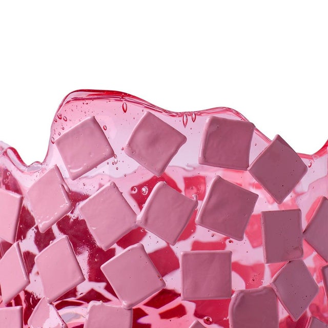 Rock Vase in Clear Light Fuchsia by Gaetano Pesce for Fish Design For Sale - Image 9 of 12
