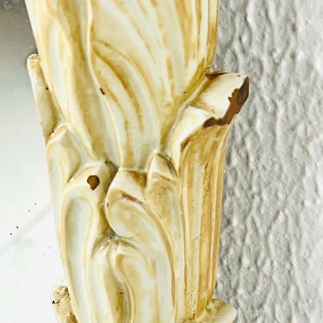 Full Length 1970s Palladio Carved Palm Leaf Arch Mirror For Sale - Image 11 of 14