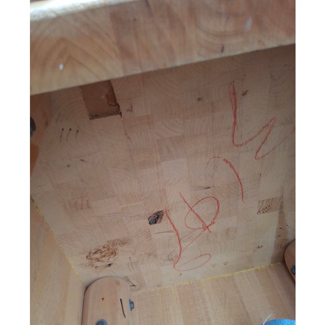 20th Century American Maple Chess-Top Rolling Chopping Block For Sale - Image 13 of 14