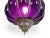 Indian Vintage Purple Glass Pumpkin Pendant Light For Sale - Image 3 of 6