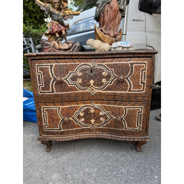 18th c German Painted Small Commode For Sale - Image 4 of 4