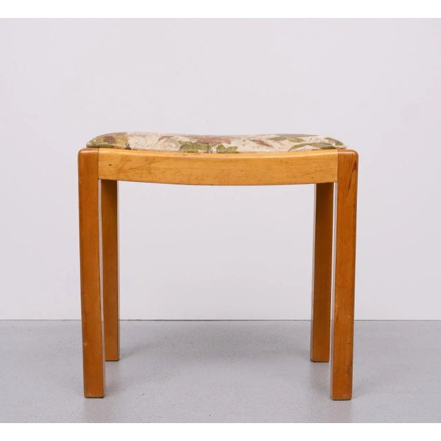 Beech Wood Foot Stool, Dutch, 1950s For Sale - Image 6 of 9